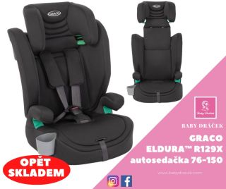 🚗✨ Novinka opět skladem! ✨🚗 Představujeme vám cenově dostupnou Graco ELDURA™ R129 Autosedačku (76–150 cm) – bezpečí a...