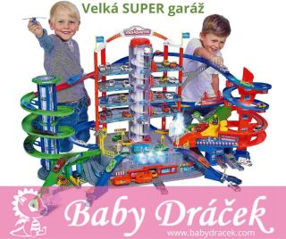 🎄 Vánoční tip od Baby Dráčka! 🎁 🚗 MAJORETTE Garáž Super City + 6 autíček a vlak 🚂 Tohle je sen každého malého milovníka...